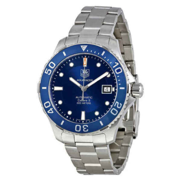 Tag Heuer Aquaracer Caliber 5 Automatic Blue Dial Silver Steel Strap Watch For Men WAN2111 BA0822