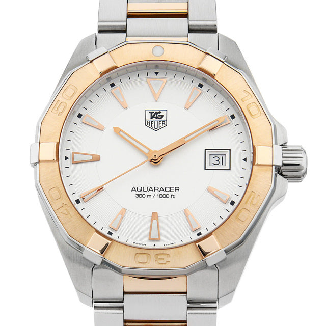 Tag Heuer Aquaracer White Dial Watch For Men WAY1150 BD0911