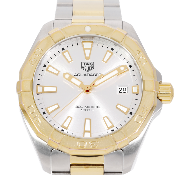 Tag Heuer Aquaracer Silver Dial Two Tone Steel Strap Watch For Women WBD1120 BB0930