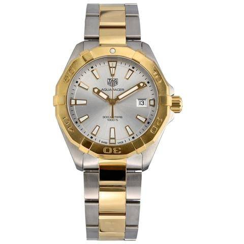 Tag Heuer Aquaracer Silver Dial Two Tone Steel Strap Watch For Women WBD1120 BB0930
