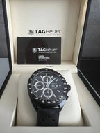 Tag Heuer Formula 1 Chronograph 43mm Automatic Mens Watch Stainless Steel Case With Black Rubber Strap Grey Dial