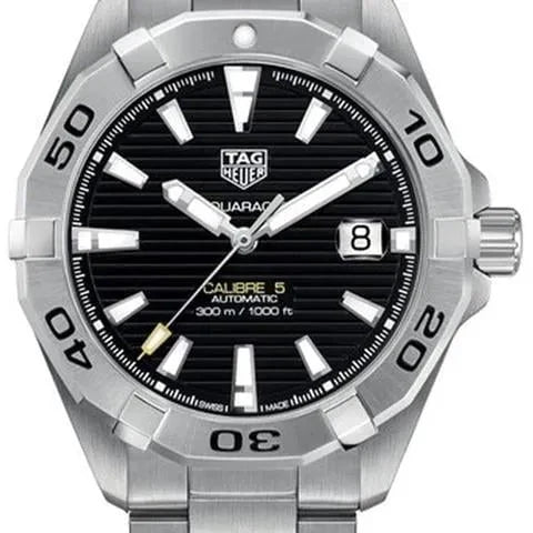 Tag Heuer Aquaracer Automatic Caliber 5 Black Dial Silver Steel Strap Watch For Men WBD2110 BA0928