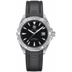 Tag Heuer Aquaracer Automatic Caliber 5 Black Dial Black Rubber Strap Watch For Men WAY2110 FT8021