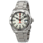 Tag Heuer Aquaracer Automatic White Dial Silver Steel Strap Watch For Men WBD2111 BA0928