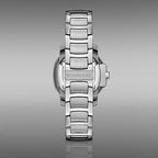 Burberry The Britain Diamonds Mother Of Pearl Dial Silver Steel Strap Watch For Women Bby1804