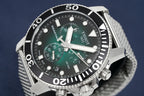 Tissot Chronograph Watch Seastar 1000 Green Mesh T1204171109100