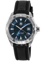 Tag Heuer Aquaracer Caliber 5 Blue Dial Black Rubber Strap Watch For Men WAY2112 FT8021