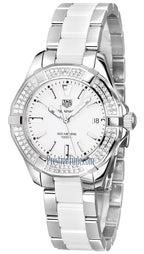 Tag Heuer Aquaracer Diamonds White Dial Two Tone Steel Strap Watch For Women WAY131F BA0914
