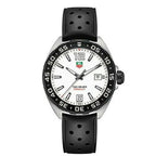 Tag Heuer Formula 1 Quartz White Dial Black Rubber Strap Watch For Men Waz1111 Ft8023